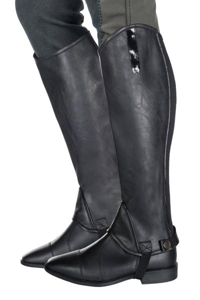 HKM Glattlderchaps weich schwarz